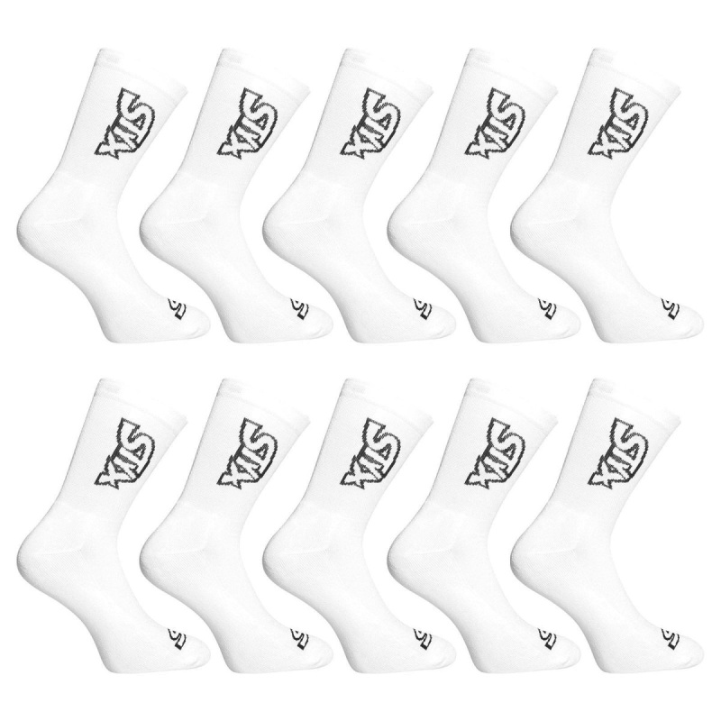 10PACK ponožky Styx vysoké bílé (10HV1061) S