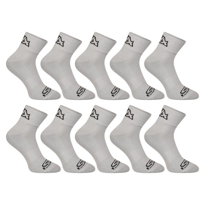10PACK ponožky Styx kotníkové šedé (10HK1062) XL