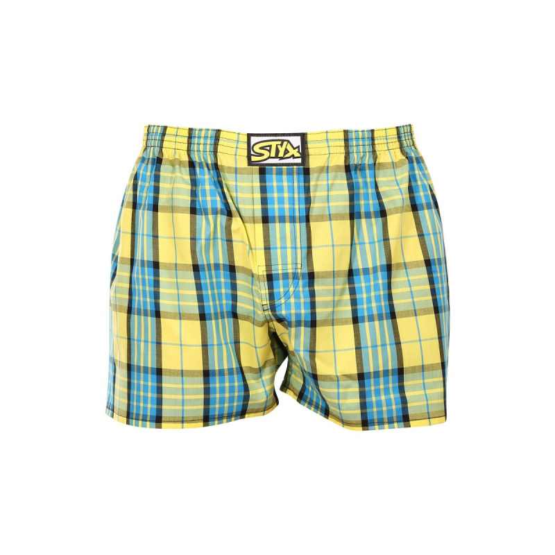 Pánské trenky Styx klasická guma nadrozměr vícebarevné (E1002) 4XL, trenýrky