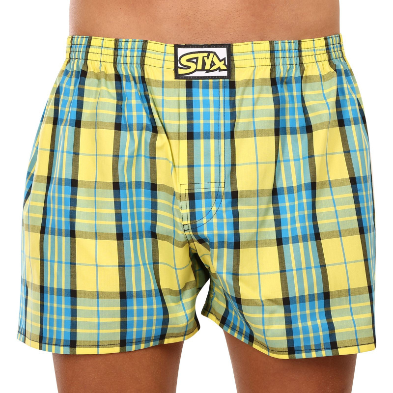 Pánské trenky Styx klasická guma nadrozměr vícebarevné (E1002) 4XL, trenýrky