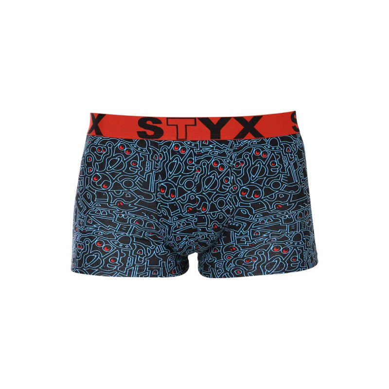 Pánské boxerky Styx art sportovní guma doodle (G1256) S, trenky / trenýrky