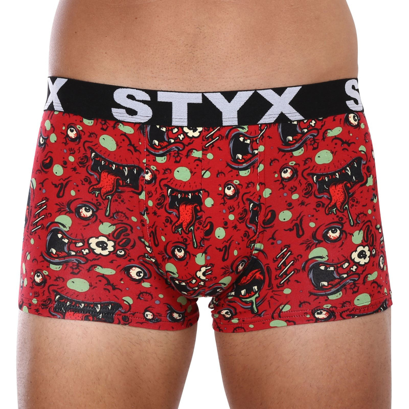 Pánské boxerky Styx art sportovní guma nadrozměr zombie (R1451) 4XL, trenky / trenýrky