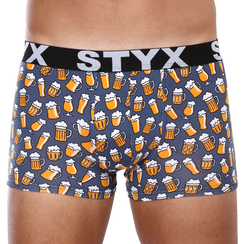 Pánské boxerky Styx art sportovní guma nadrozměr pivo (R1357) 4XL, trenky / trenýrky