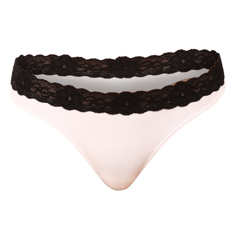 Dámská tanga Styx s krajkou bílá (ITK1061) XL