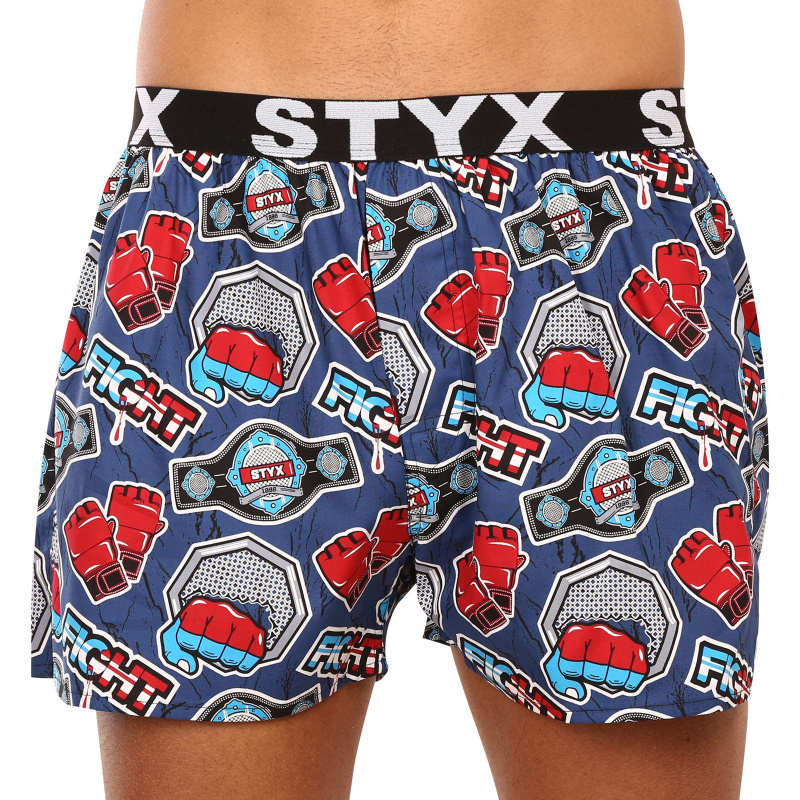 Pánské trenky Styx art sportovní guma fight (B1556) XL, trenýrky