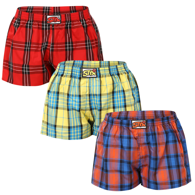 3PACK dámské trenky Styx klasická guma vícebarevné (3K10236) S, trenýrky