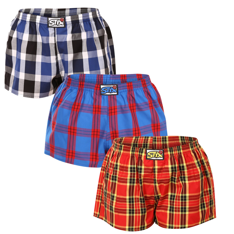 3PACK dámské trenky Styx klasická guma vícebarevné (3K10469) M, trenýrky