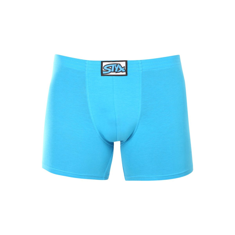 Pánské boxerky Styx long klasická guma světle modré (F1169) XXL, trenky / trenýrky