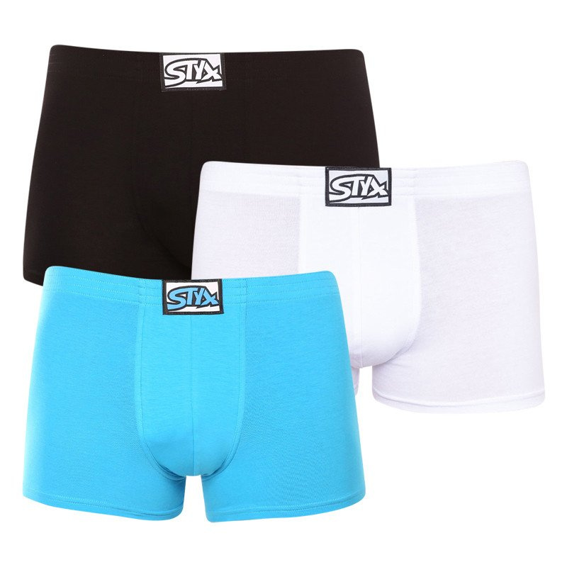 3PACK pánské boxerky Styx klasická guma vícebarevné (3Q96019) XL, trenky / trenýrky