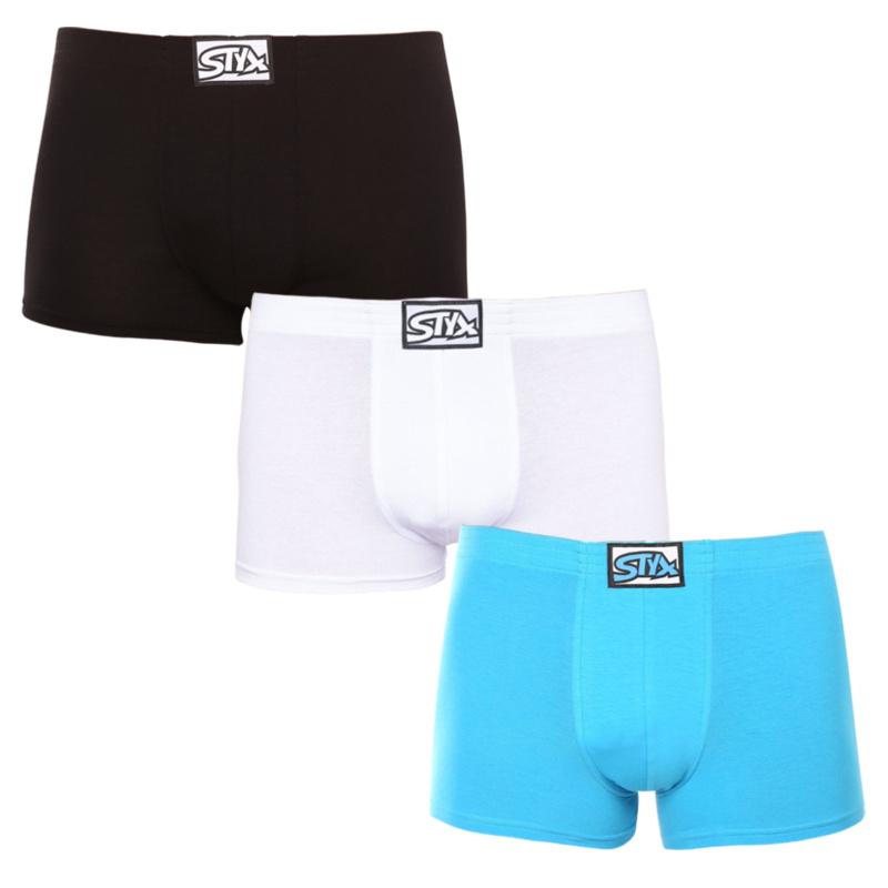 3PACK pánské boxerky Styx klasická guma vícebarevné (3Q96019) XL, trenky / trenýrky