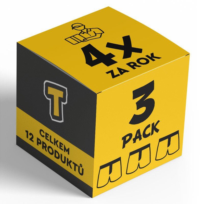 Nedeto 4x 3PACK pánské trenky - čtvrtletní roční předplatné L