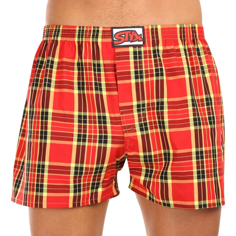 Pánské trenky Styx klasická guma nadrozměr vícebarevné (E1014) 3XL, trenýrky