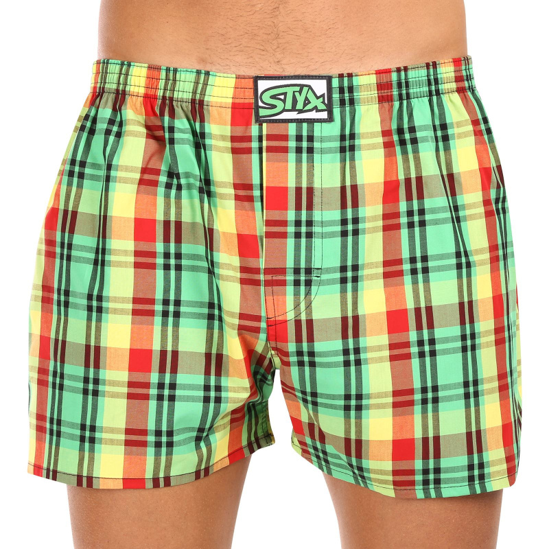 Pánské trenky Styx klasická guma nadrozměr vícebarevné (E1018) 3XL, trenýrky