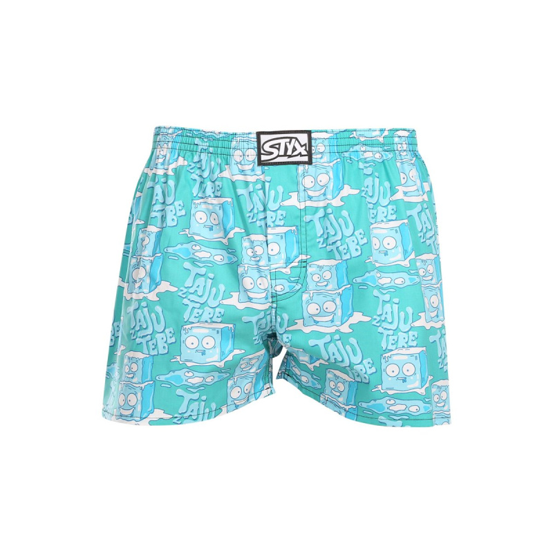 Pánské trenky Styx art klasická guma ledové kostky (A1657) XXL, trenýrky