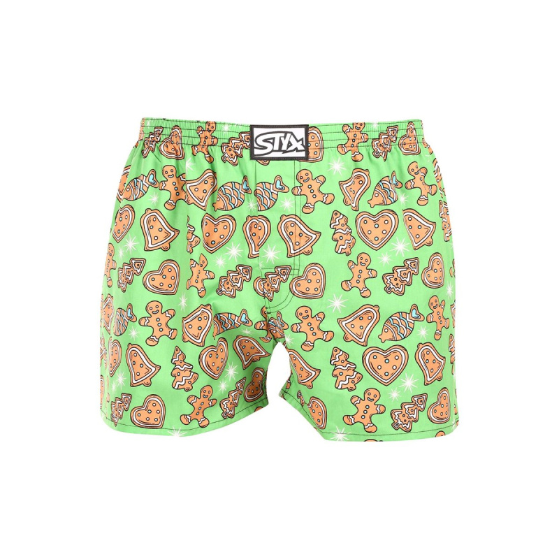 Pánské trenky Styx art klasická guma Vánoce perníčky (A1753) S, trenýrky