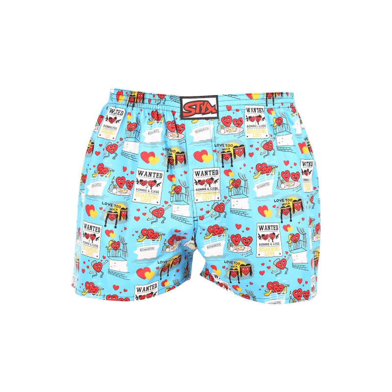 Pánské trenky Styx art klasická guma Valentýn páry (A1756) XXL, trenýrky