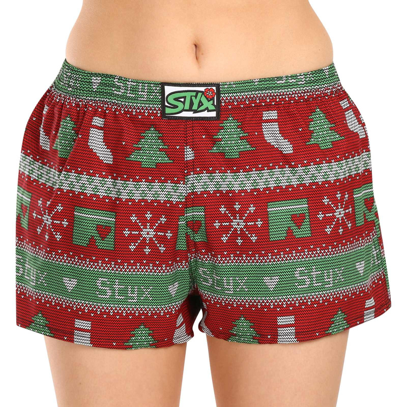 Dámské trenky Styx art klasická guma Vánoce pletené (K1658) M, trenýrky