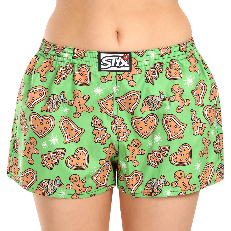 Dámské trenky Styx art klasická guma Vánoce perníčky (K1753) S, trenýrky