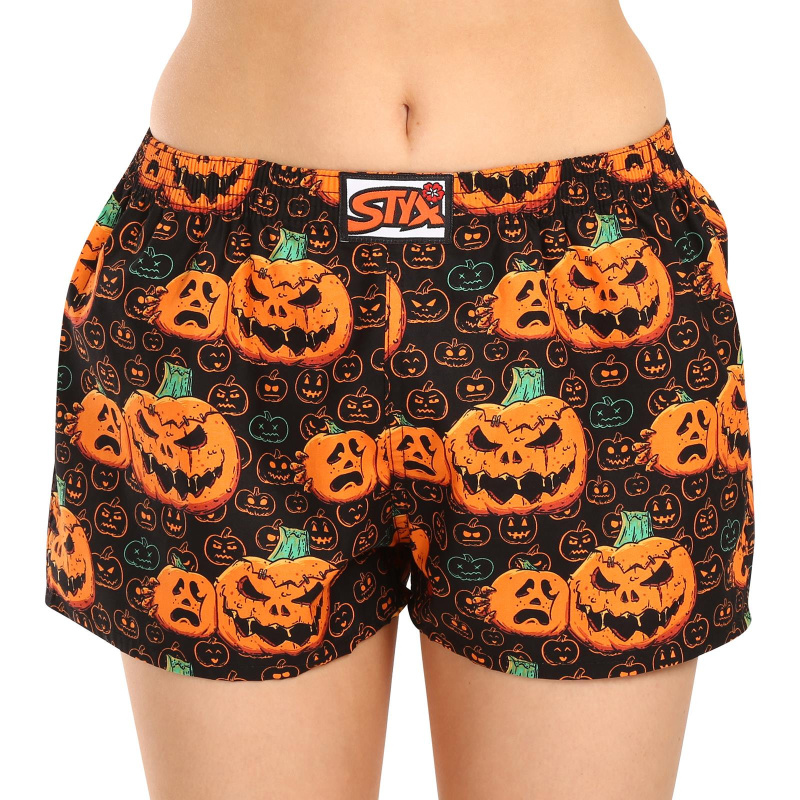 Dámské trenky Styx art klasická guma Halloween dýně (K1755) XXL, trenýrky
