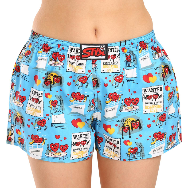 Dámské trenky Styx art klasická guma Valentýn páry (K1756) 3XL, trenýrky
