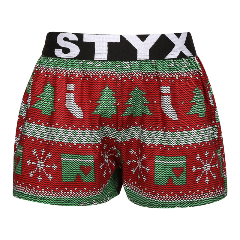 Dětské trenky Styx art sportovní guma Vánoce pletené (BJ1658) 9-11 let, trenýrky
