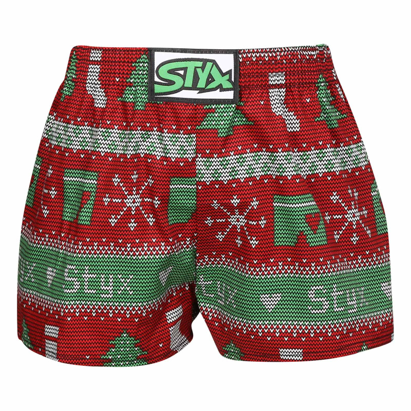 Dětské trenky Styx art klasická guma Vánoce pletené (J1658) 12-14 let, trenýrky