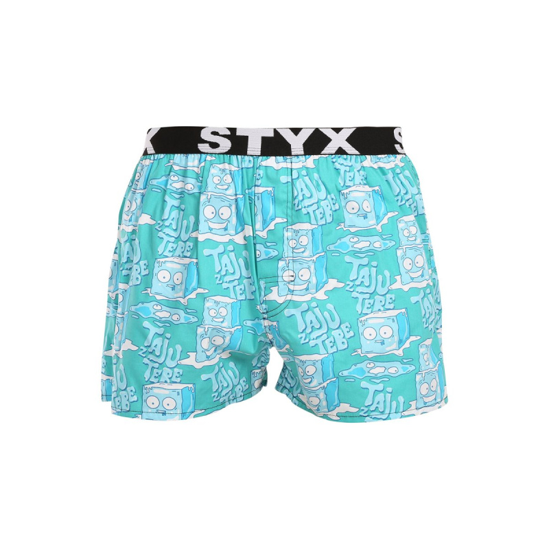 Pánské trenky Styx art sportovní guma ledové kostky (B1657) L, trenýrky