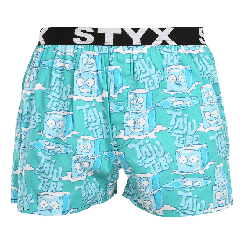 Pánské trenky Styx art sportovní guma ledové kostky (B1657) L, trenýrky