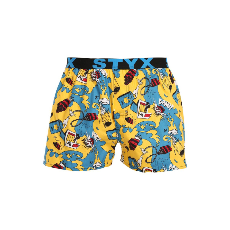 Pánské trenky Styx art sportovní guma exploze (B1750) M, trenýrky