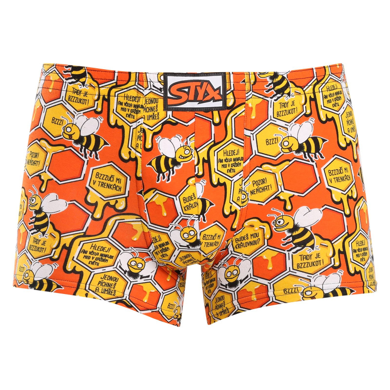 Pánské boxerky Styx art klasická guma včelky (Q1654) L, trenky / trenýrky