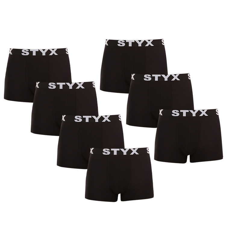 7PACK pánské boxerky Styx sportovní guma černé (7G960) M, trenky / trenýrky