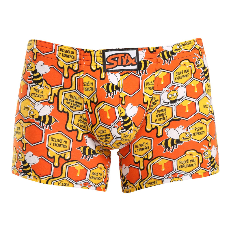 Pánské boxerky Styx long art klasická guma včelky (F1654) L, trenky / trenýrky