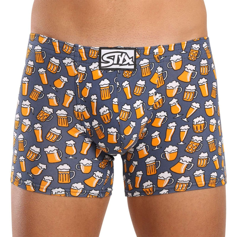Pánské boxerky Styx long art klasická guma pivo (F1357) M, trenky / trenýrky