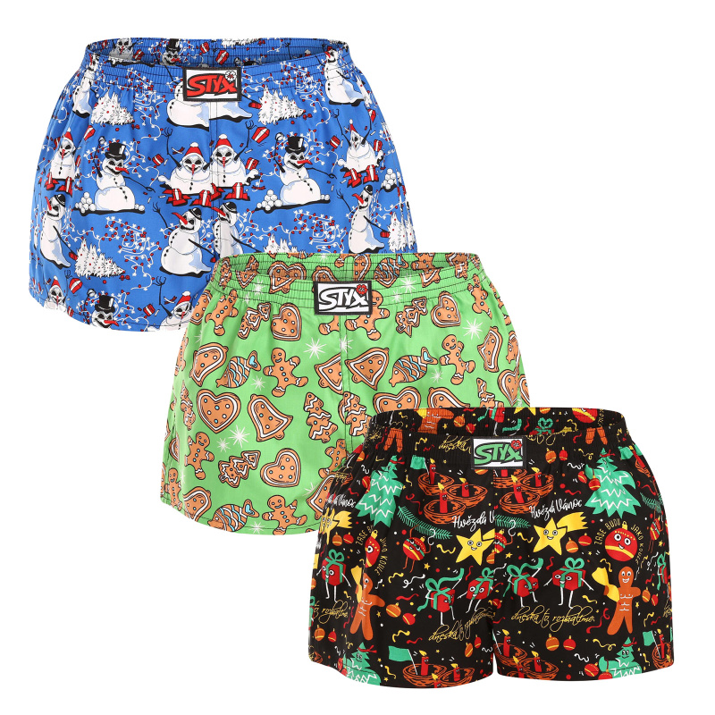3PACK dámské trenky Styx art klasická guma vícebarevné (3K17134) XL, trenýrky