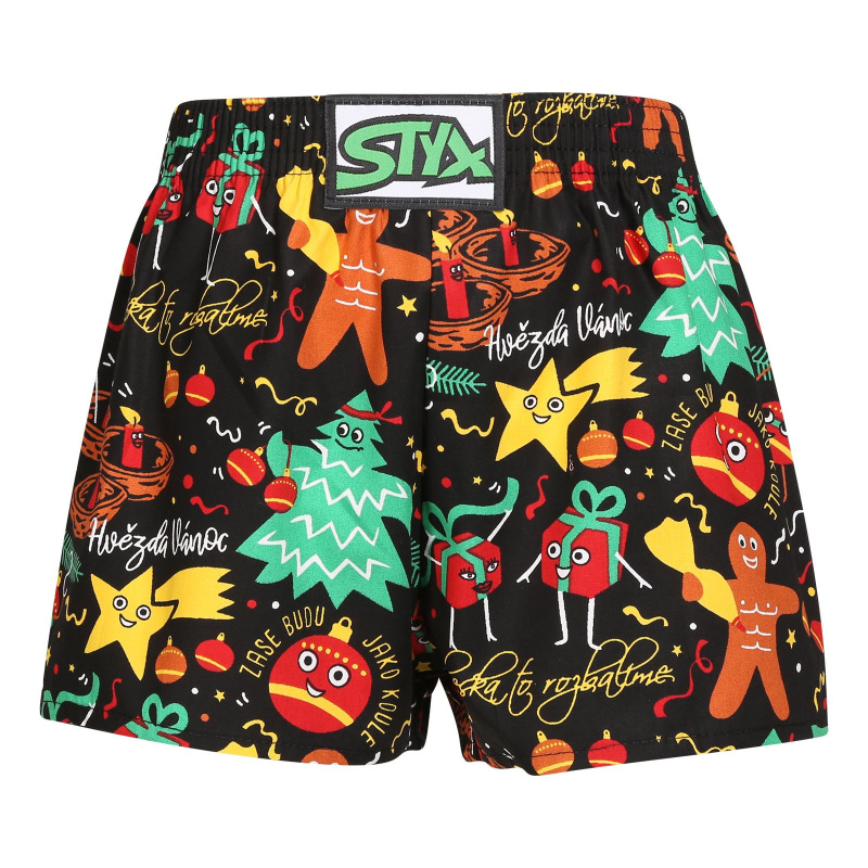 Dětské trenky Styx art klasická guma Vánoce ozdoby (J1754) 4-5 let, trenýrky