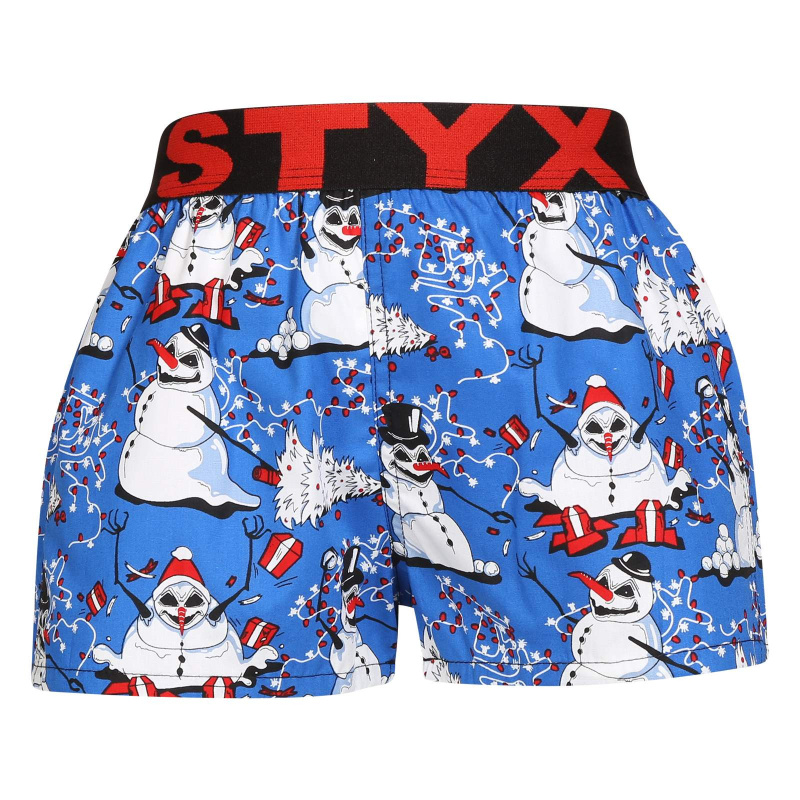 Dětské trenky Styx art sportovní guma Vánoce sněhuláci (BJ1751) 4-5 let, trenýrky