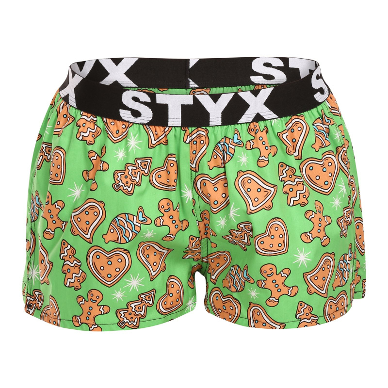 Dámské trenky Styx art sportovní guma Vánoce perníčky (T1753) S, trenýrky