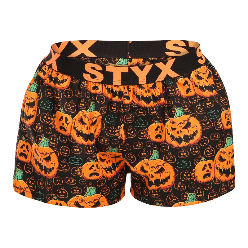 Dámské trenky Styx art sportovní guma Halloween dýně (T1755) S, trenýrky