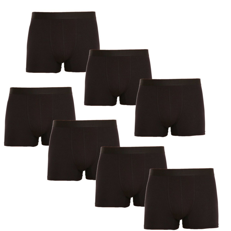 7PACK pánské boxerky Nedeto černé (7NB001) XXL, trenky / trenýrky