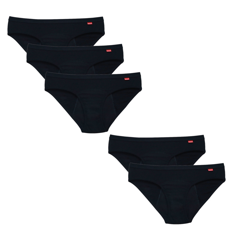 5PACK Menstruační kalhotky WUKA pro normální menstruaci (WUKA201) XL