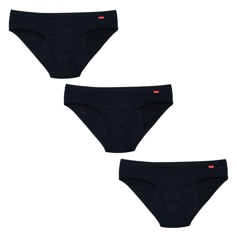 3PACK Menstruační kalhotky WUKA Basics™ Hipster - Medium (WUKA200) 4XL