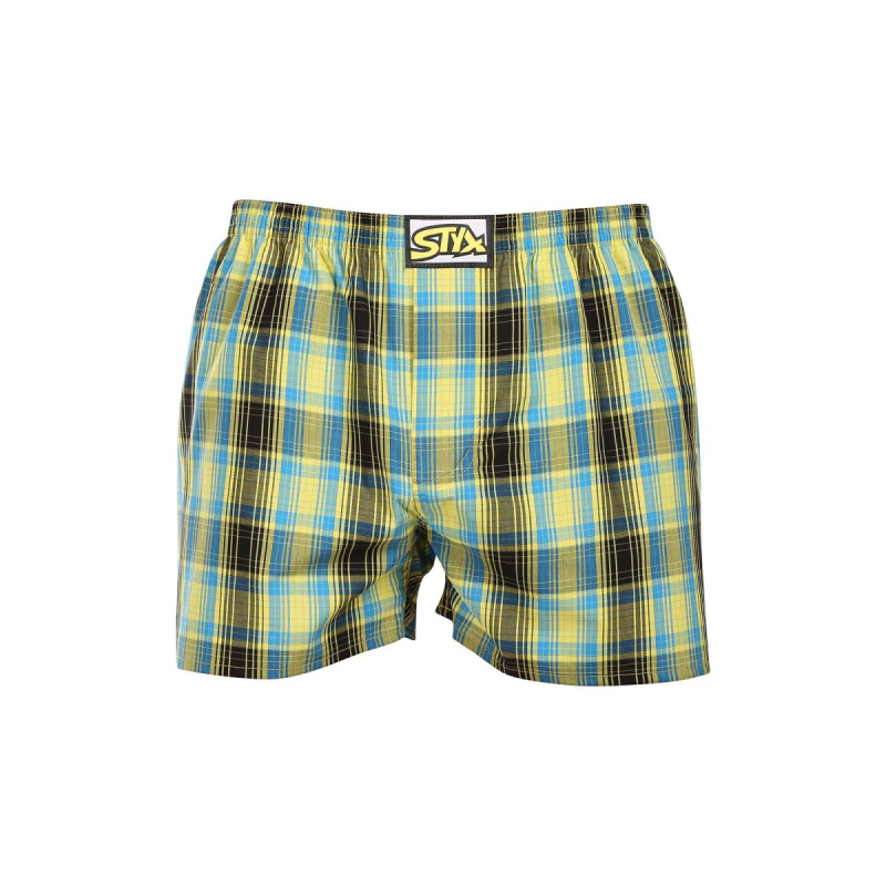 Pánské trenky Styx klasická guma vícebarevné (A1021) XL, trenýrky
