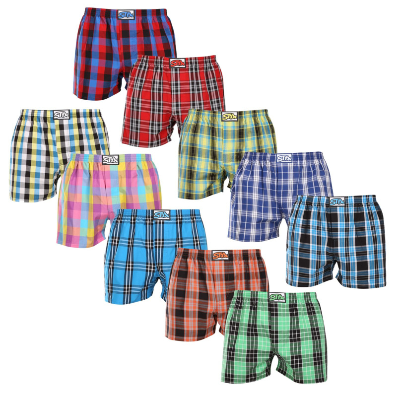 10PACK pánské trenky Styx klasická guma vícebarevné (10A102130) M, trenýrky