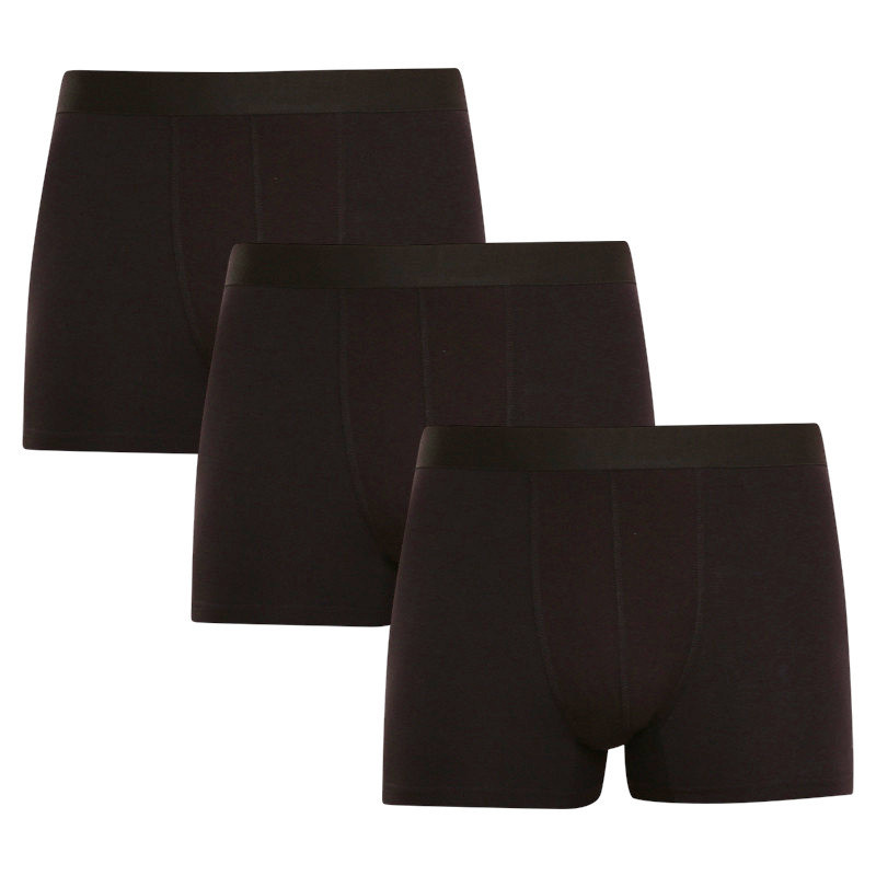 3PACK pánské boxerky Nedeto černé (3NB001) XXL, trenky / trenýrky