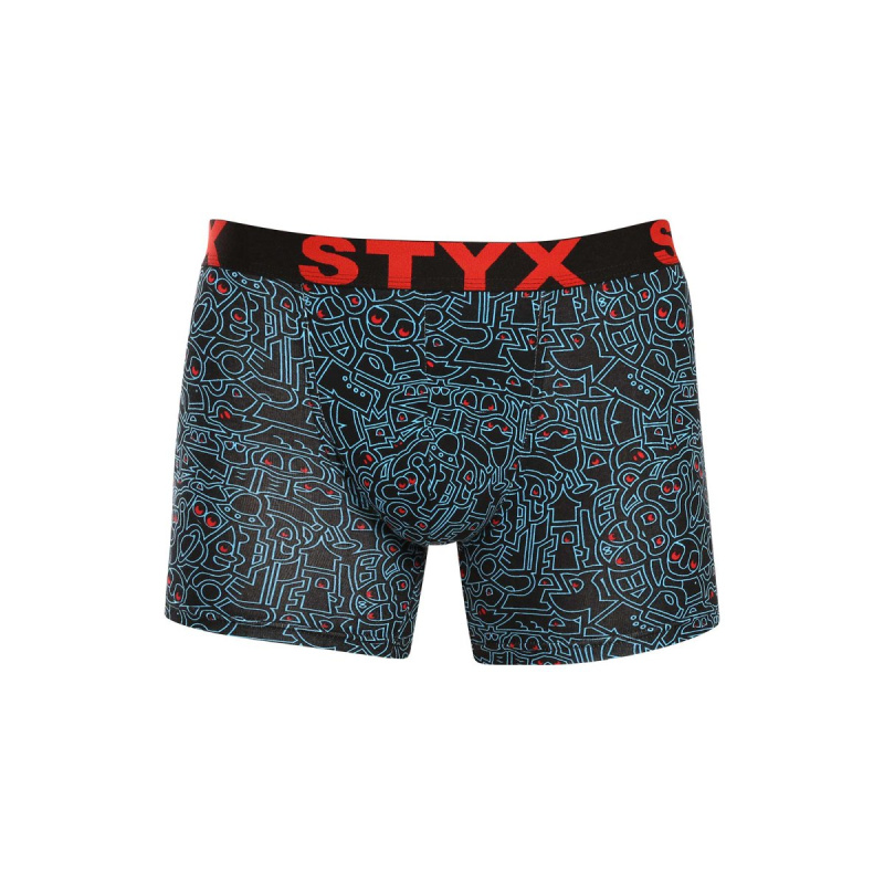 Pánské boxerky Styx long art sportovní guma doodle (U1256/2) M, trenky / trenýrky