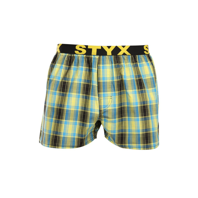 Pánské trenky Styx sportovní guma vícebarevné (B1021) L, trenýrky