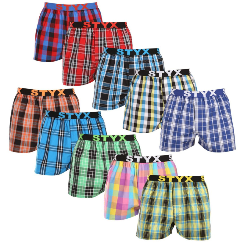 10PACK pánské trenky Styx sportovní guma (10B102130) M, trenýrky