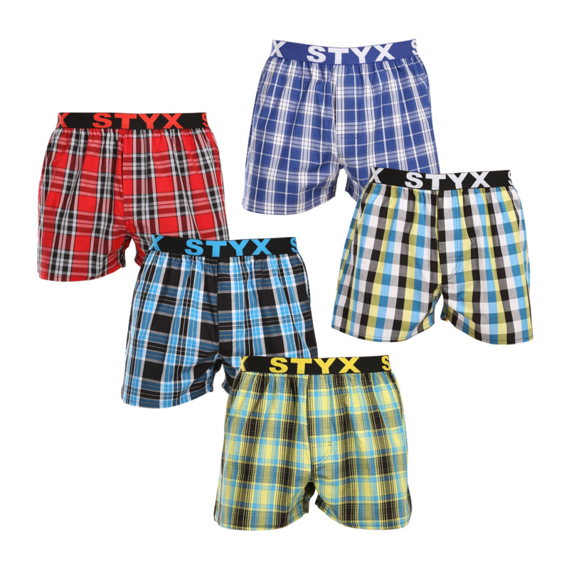5PACK pánské trenky Styx sportovní guma vícebarevné (5B102125) M, trenýrky