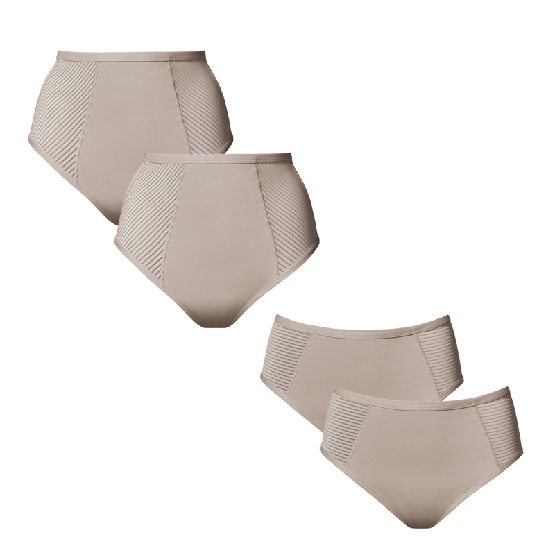4PACK Menstruační kalhotky Love Luna LUXE Full a Midi Putty Pink (LOVE214) XXL