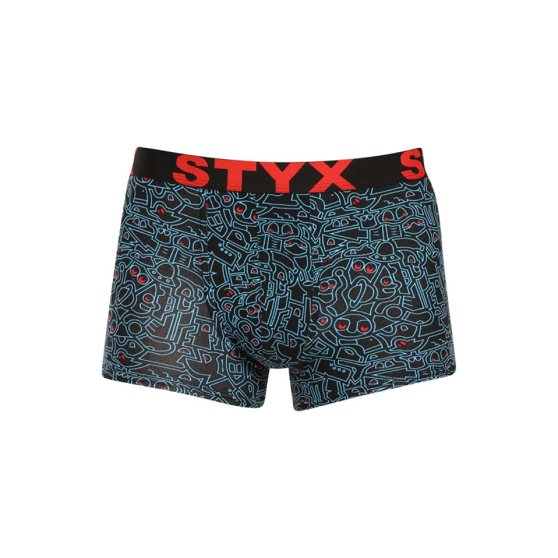 Pánské boxerky Styx art sportovní guma doodle (G1256/2) M, trenky / trenýrky